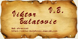 Viktor Bulatović vizit kartica